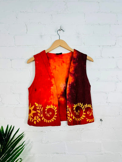 Tie Dye Open Waistcoat