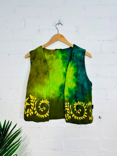Tie Dye Open Waistcoat