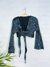Long Sleeve Tie Top