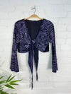 Long Sleeve Tie Top