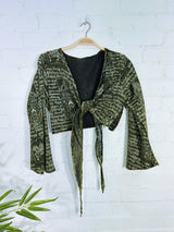 Long Sleeve Tie Top