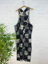 Patch & Screen Print Long Straight Dungarees