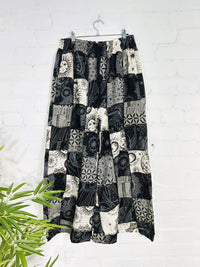 Patch & Screen Print Wide Leg Trousers