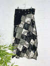 Patch & Screen Print Long Popper Skirt