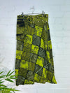 Patch & Screen Print Long Popper Skirt