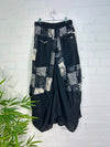 Patch & Screen Print Long Elasticated Skirt