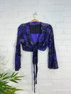 Patch & Screen Print Long Sleeve Tie Top