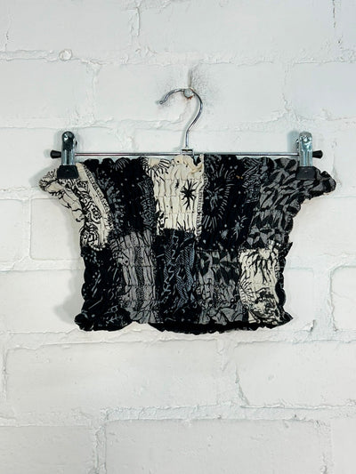 Patch & Screen Print Elasticated Tube Top