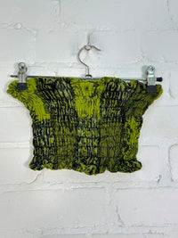 Patch & Screen Print Elasticated Boob Tube