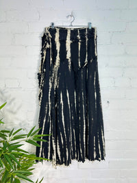 Cropped Long Wrap Skirt