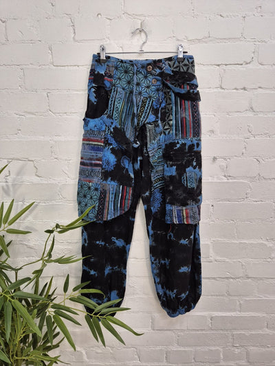 Tie Dye Patchwork Pocket Afghani