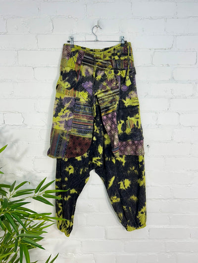 Tie Dye Patchwork Pocket Afghani