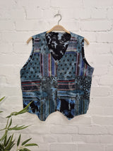 Tie Dye Patchwork Waistcoat