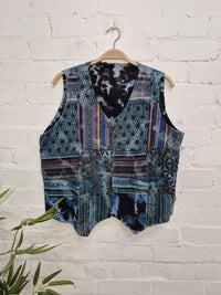 Tie Dye Patchwork Waistcoat