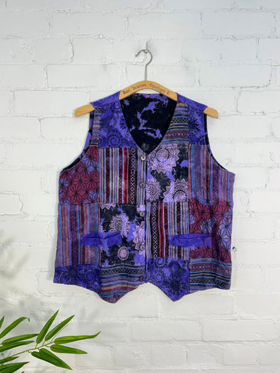 Tie Dye Patchwork Waistcoat
