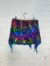 Tie Dye Short Velcro Wrap Skirt