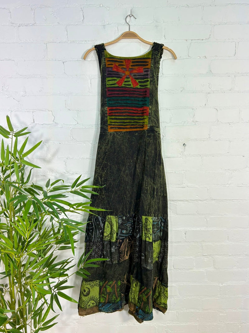 Long Patch & Slash Dress