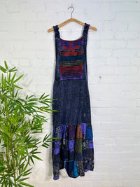 Long Patch & Slash Dress