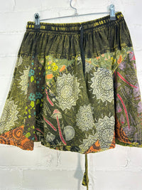 Mushroom Patch Elasticated Short Skirt