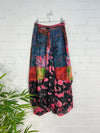 Tie Dye & Patch Long Skirt