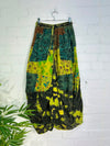 Tie Dye & Patch Long Skirt