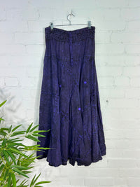 Long Purple Flower Skirt