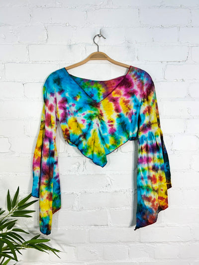 Tie Dye Sleeveless Tassel Top