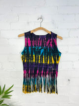 Tie Dye Sleeveless Tassel Top