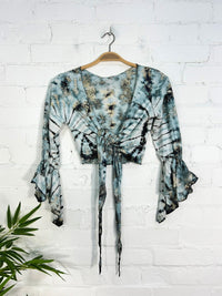 Long Sleeve Tie Top