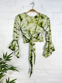 Long Sleeve Tie Top