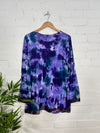 Tie Dye Long Sleeve Tunic Dress