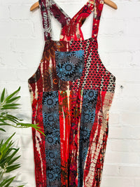 Patchwork Long Dungarees