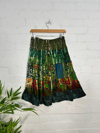 Patchwork Midi Skirt