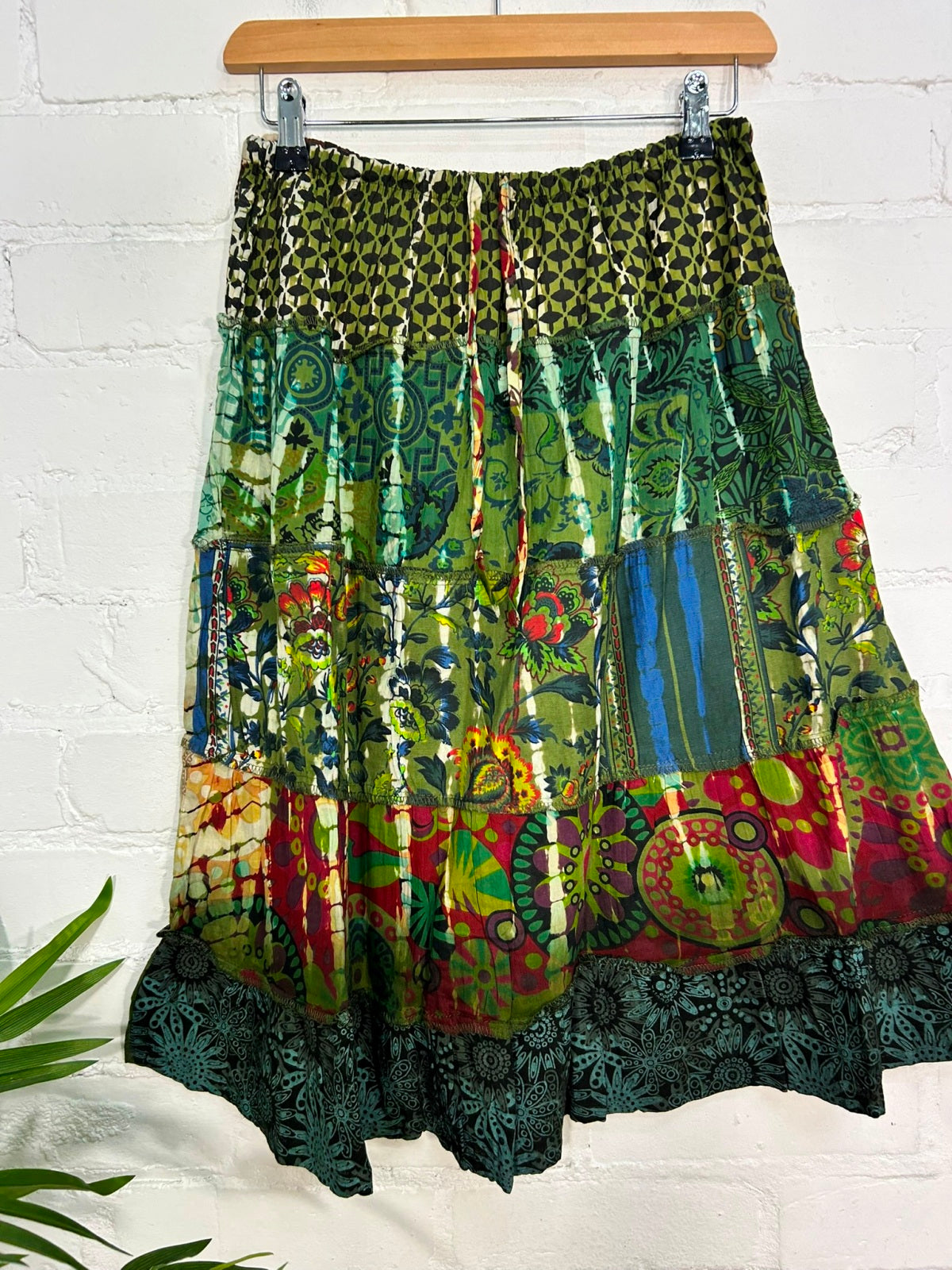 Patchwork Midi Skirt