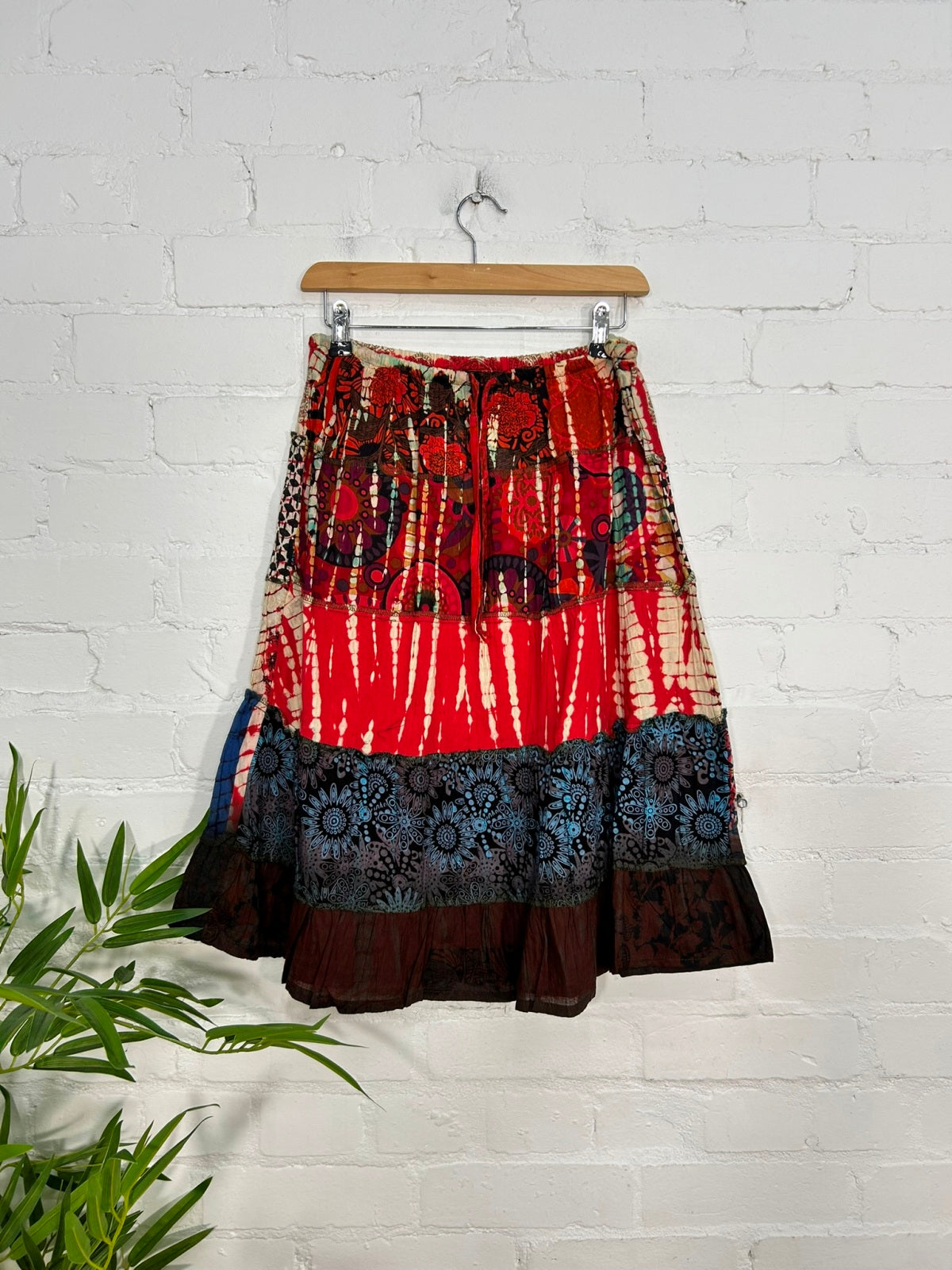 Patchwork Midi Skirt