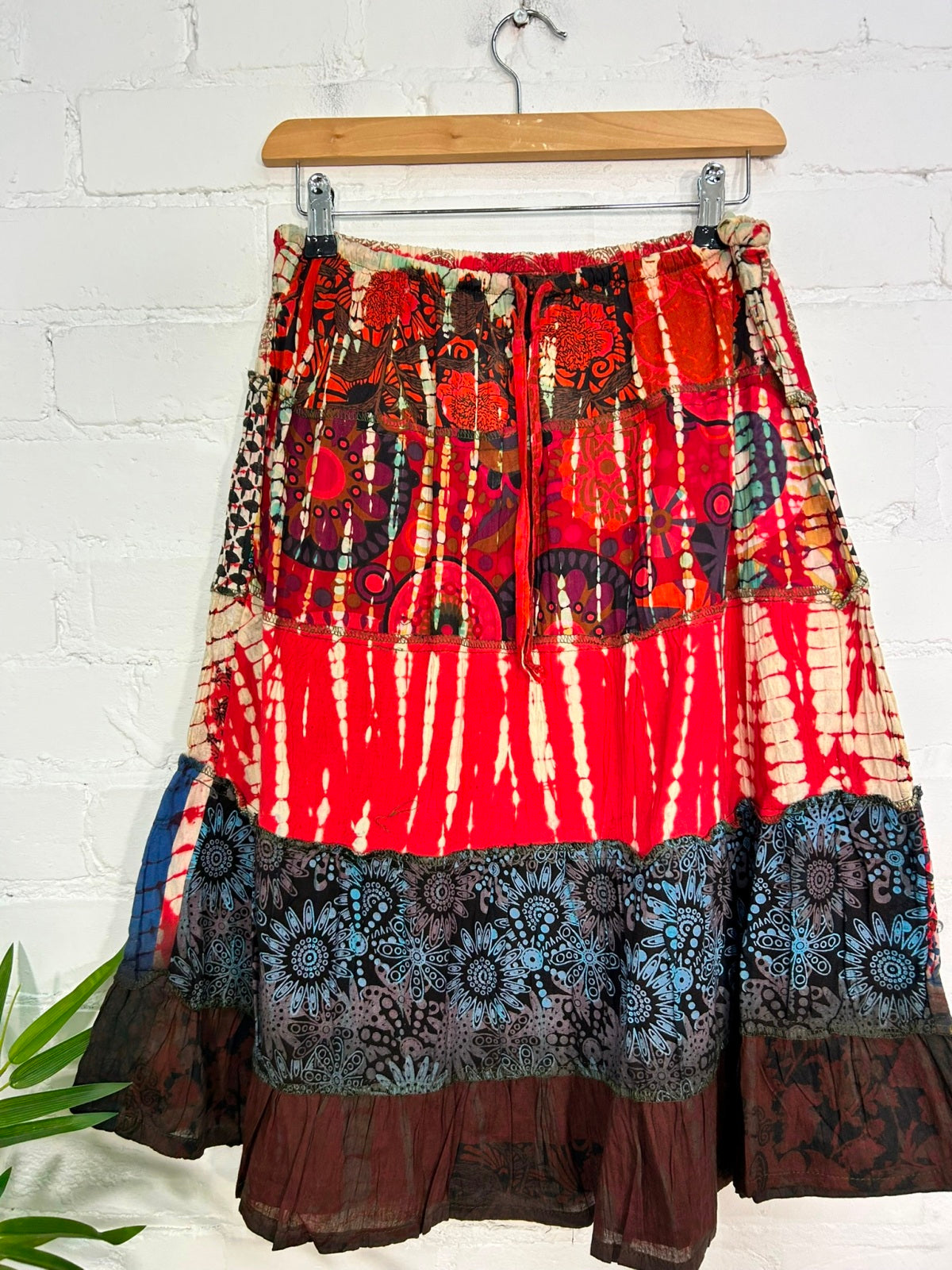 Patchwork Midi Skirt