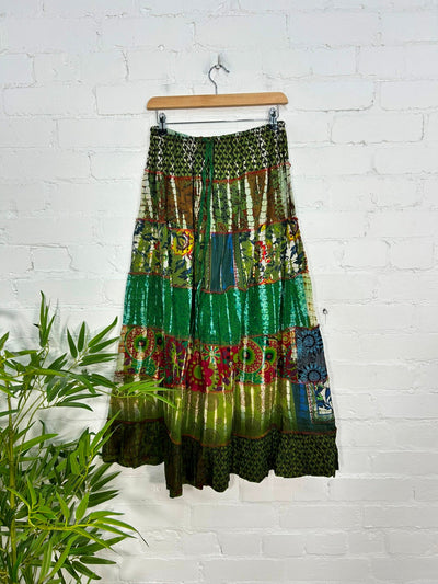 Patchwork Long Skirt