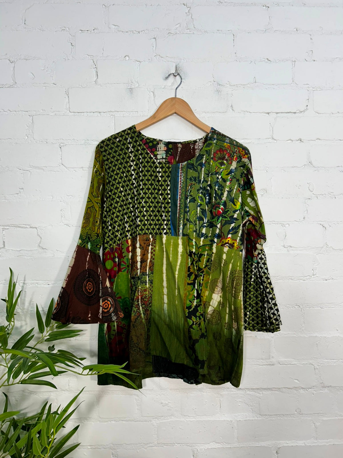 Patchwork Long Sleeve Top