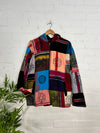 Patchwork Hooded Zip Jacket