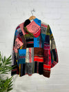 Patchwork Hooded Zip Jacket