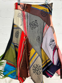 Patchwork Midi Skirt