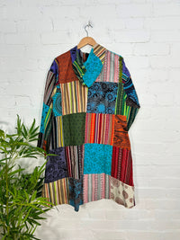 Patchwork Long Coat