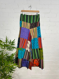 Patchwork Wide Leg Trousers