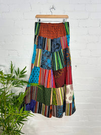 Patchwork Wide Leg Trousers