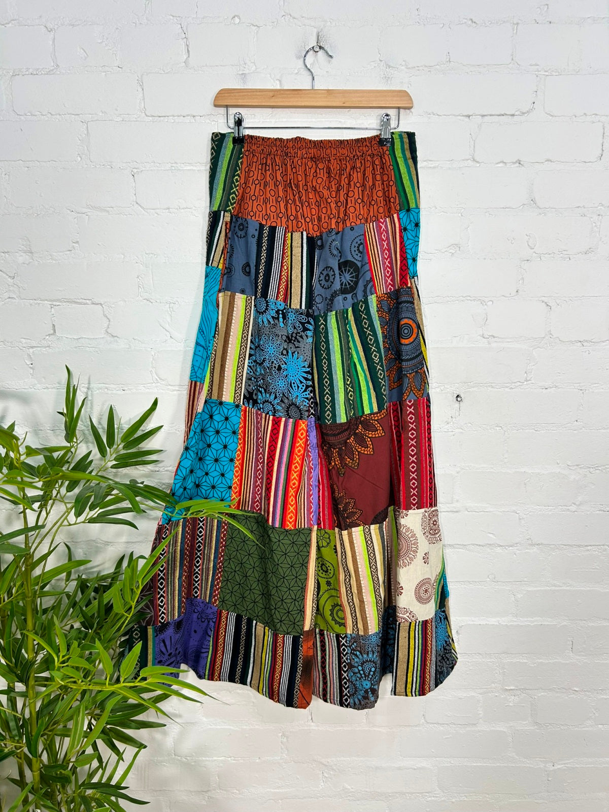 Patchwork Wide Leg Trousers