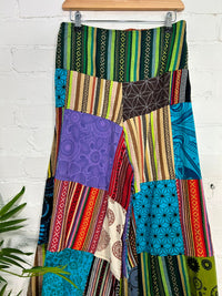 Patchwork Wide Leg Trousers