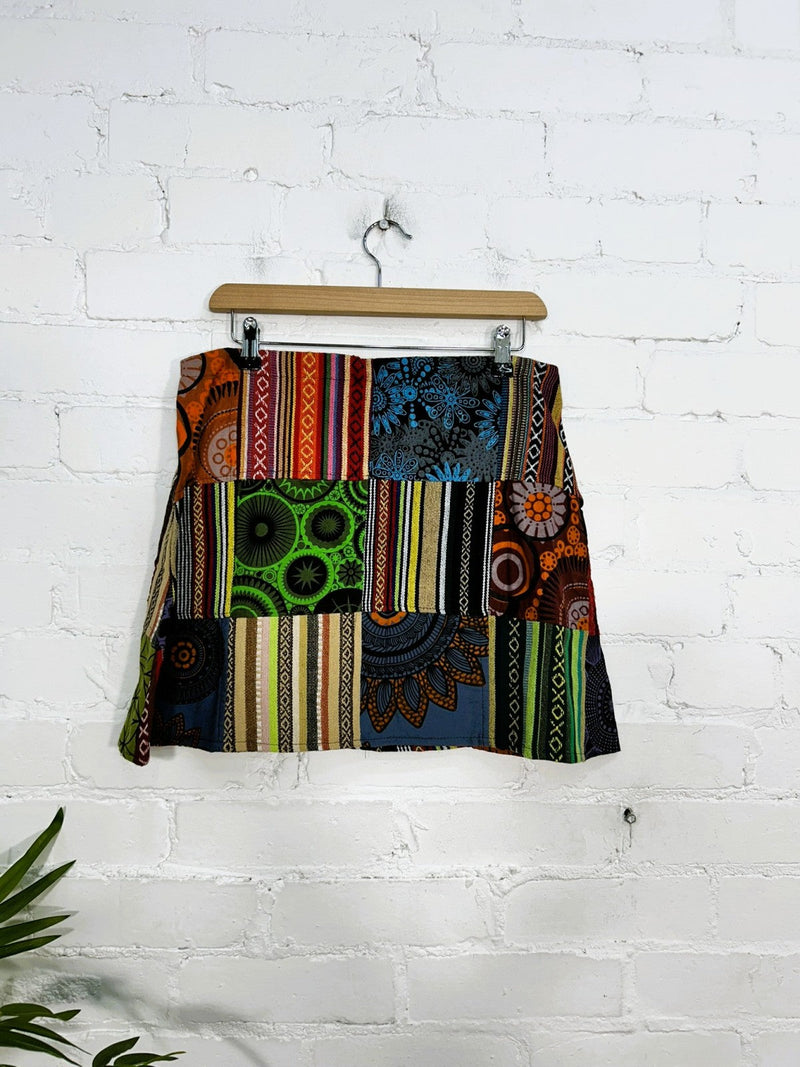 Patchwork Mini Skirt