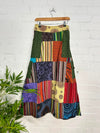 Patchwork Long Skirt