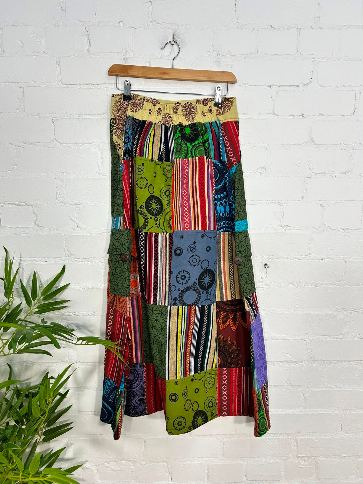 Patchwork Long Skirt