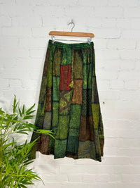 Patchwork Long Skirt